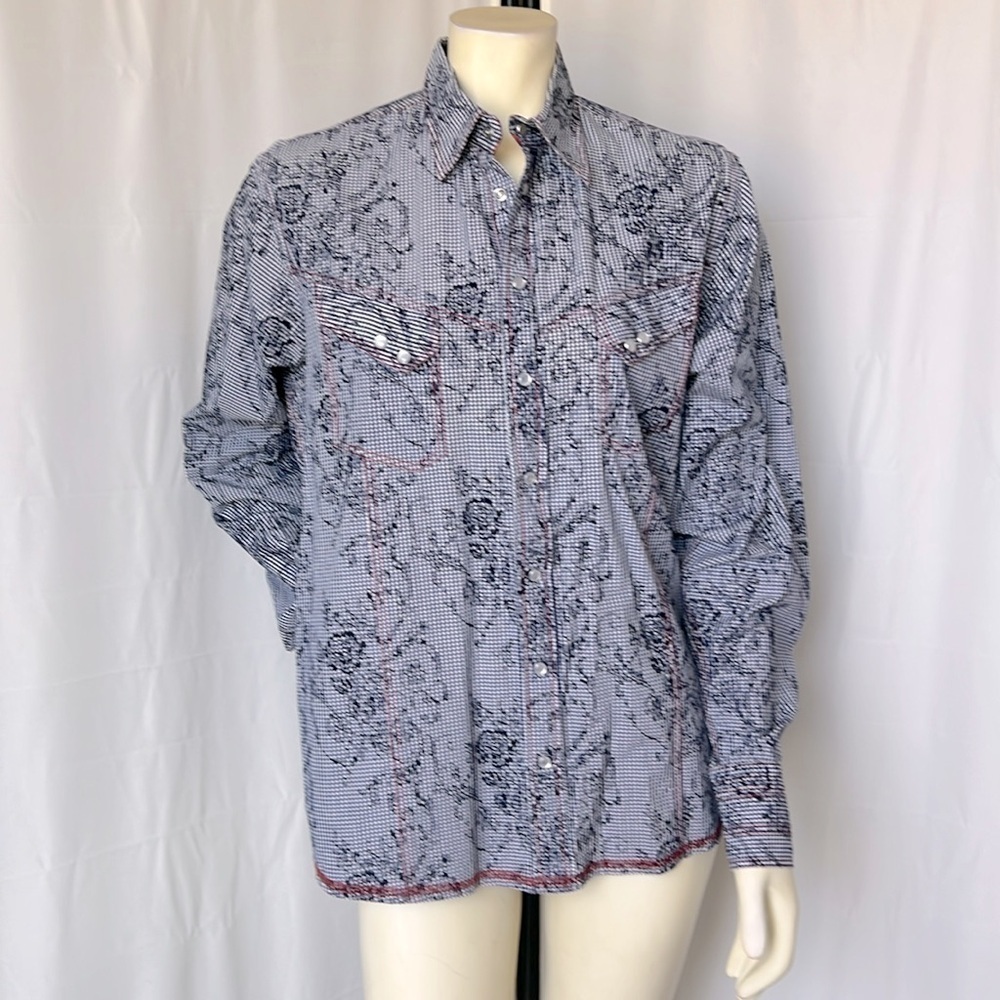 GEORG ROTH LOS ANGELES Western Pearl Snap Button Shirt